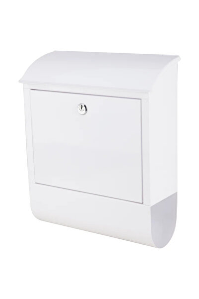 OEM Cutie postala exterior, Evotools, aluminiu, cu suport ziar, alb