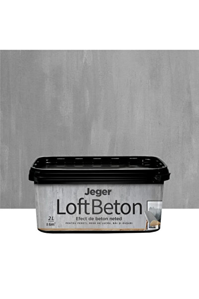 OEM Vopsea decorativa Jeger, efect Loft Beton, gri nr. 3, 2 L