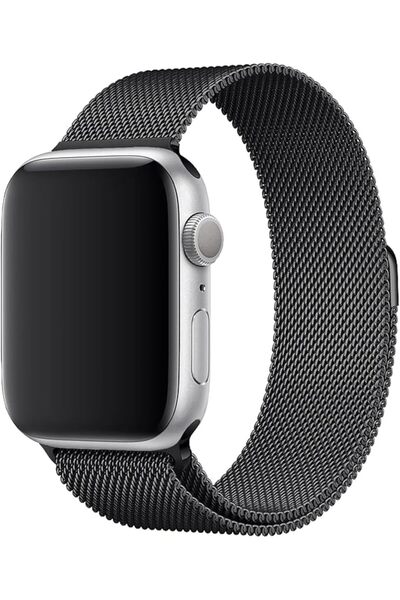 Volenta Watch Compatible 38-41 mm Black Metal Mesh Band Magnetic Milanese Loo...