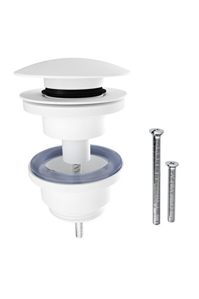 EQUATION Βαλβίδα κλικ-κλακ Equation, για νιπτήρα, λευκή, Ø 66 mm
