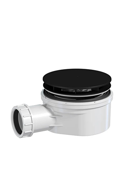 OEM Equation shower tray trap, plastic, H 60 mm, Ø 90 mm, black