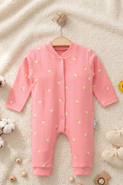zumino Daisy Patterned Baby Girl Jumpsuit