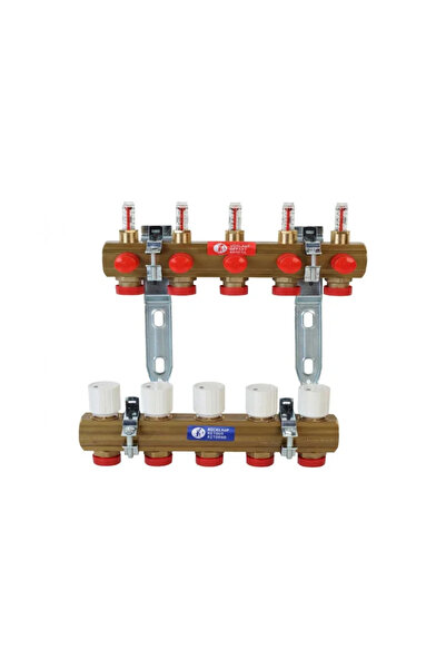 OEM Διανομέας ορείχαλκου, για ενδοδαπέδια θέρμανση, Giacomini, 5 κατευθύνσεων