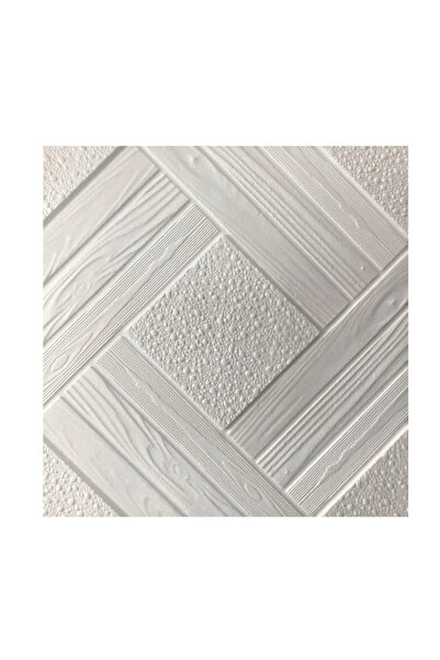 OEM Διακοσμητική ψευδοροφή, διογκωμένη πολυστερίνη, 15 mm, 50 x 50 cm, λευκό