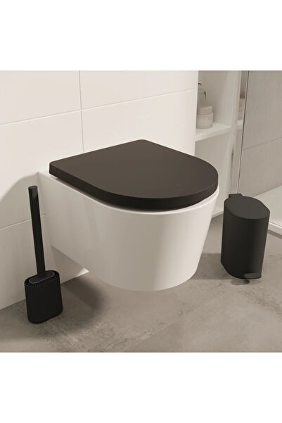 OEM Capac WC Sensea Remix, din duroplast, inchidere lenta, negru