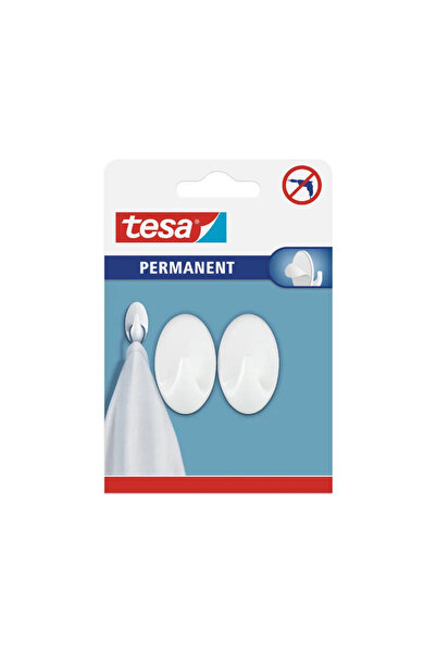 OEM Cuier autoadeziv, o agatatoare simpla, plastic, alb (set 2 buc)