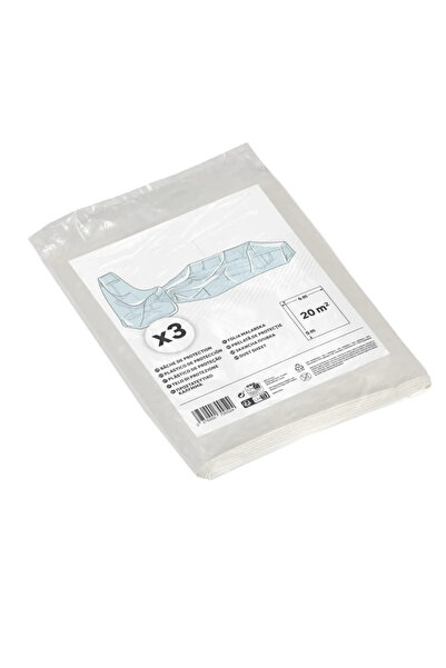 OEM Folie protectie pentru zugravit, din polietilena, 5 x 4 metri, 3 microni,...