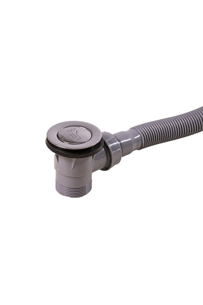 OEM Κολόνα μπανιέρας με κλικ-κλακ, άκαμπτο σιφόνι, Ø 70 mm, Μ 600 mm, χρώμιο