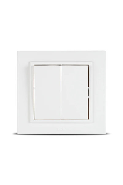 OEM Double switch Zena, recessed, IP20, white