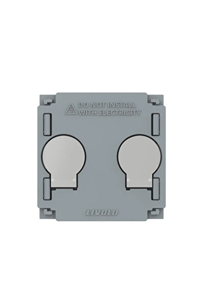 OEM Intrerupator dublu Livolo, tactil, IP20, gri