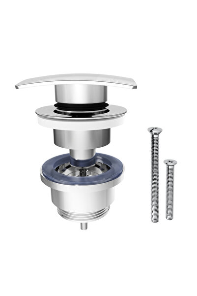 EQUATION Βαλβίδα Equation click clack, τετράγωνη, για νιπτήρα, χρώμιο, Ø 66 mm