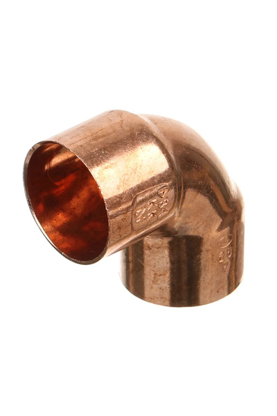 OEM Cot 90°, cupru, interior - interior, Ø 28 mm