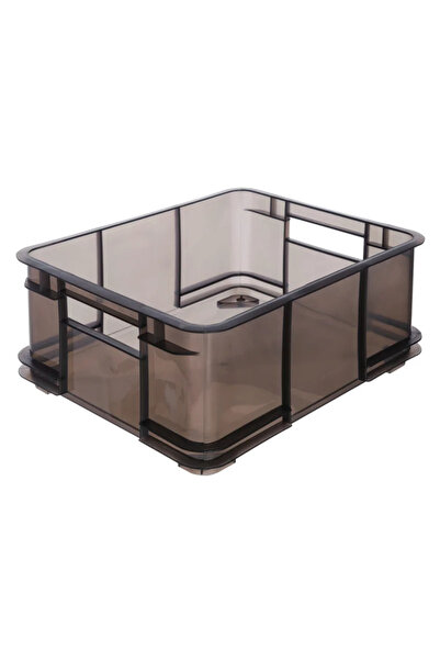 OEM Storage box, Bruno L, plastic, 43 x 35 x 17.5 cm, 20.5 L, Sheer grey