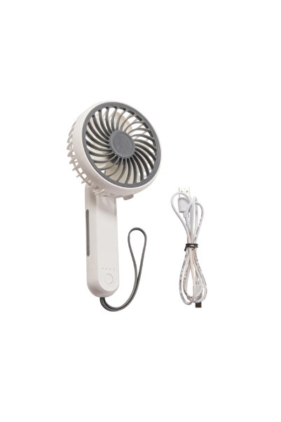 EQUATION Удобен преносим вентилатор, с USB, 3 W, Ø 11 см, 3 скорости, бял