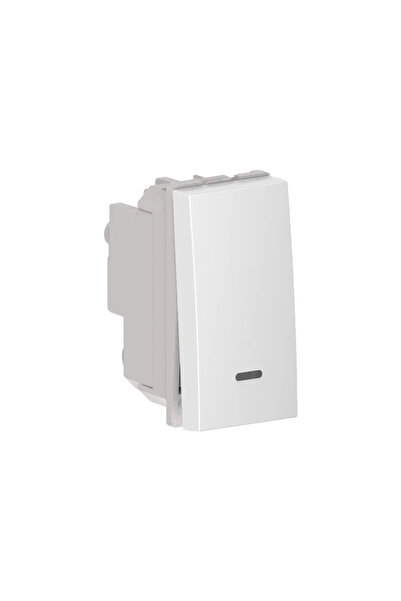 OEM Απλός διακόπτης με LED Himel, αρθρωτός, IP20, λευκός