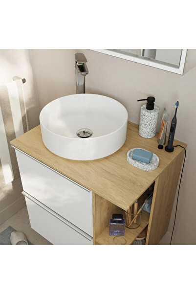 sensea Πάγκος μπάνιου, PAL, Μοντέρνος, 60 x 1,2x 46 cm, δρυς