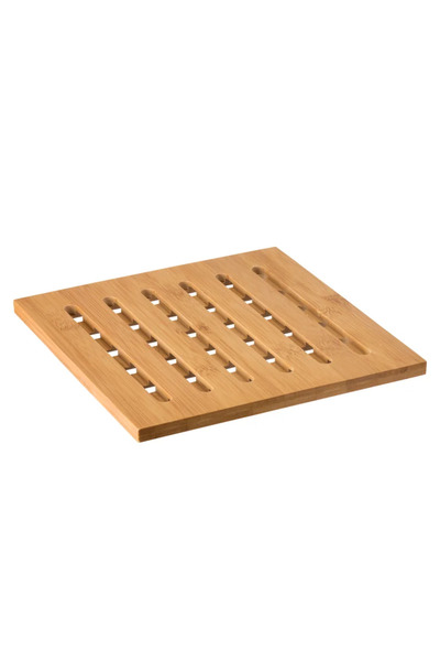 OEM Pot holder, made of bamboo, 20 x 20 x 1 centimeters, natural