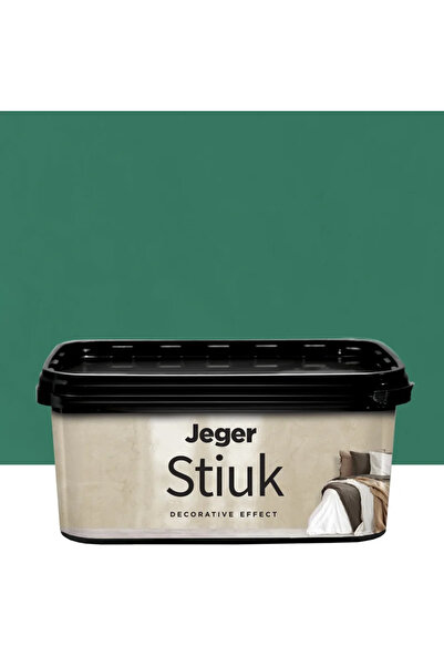 OEM Διακοσμητικό χρώμα Jeger, εφέ σοβά, σκούρο πράσινο, 2 λίτρα