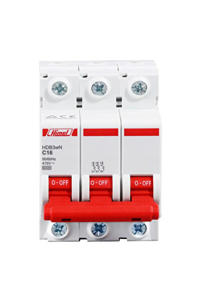 OEM Διακόπτης Himel 3P, C, 16A, 4,5 kA