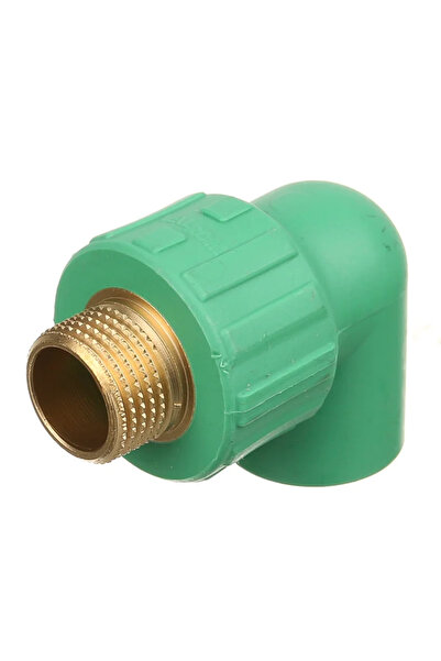 OEM Cot teava PPR, 90 grade, filet exterior, Ø 20 mm x 1/2', PN25, verde