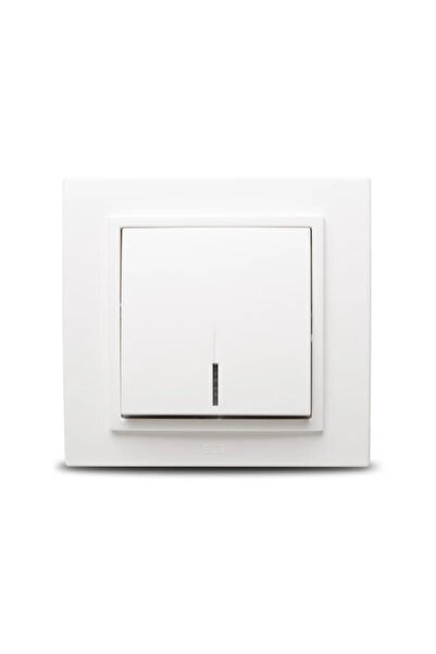 OEM Απλός διακόπτης Zena, με LED, IP20, λευκός