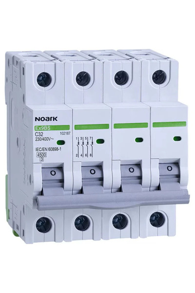 OEM Αυτόματος διακόπτης Noark 4P, C, 32A, 4,5 kA