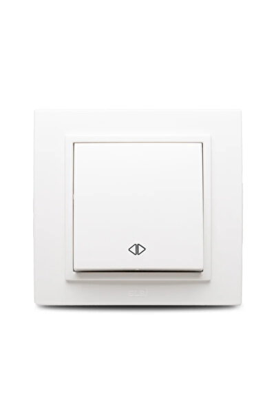 OEM Zena cross switch, recessed, IP20, white