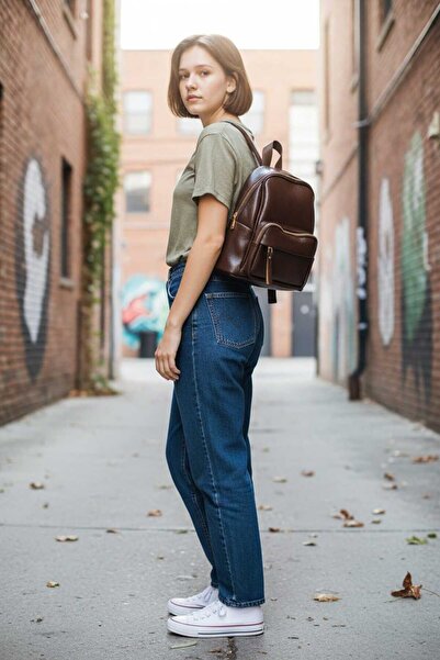 ZİVORA Negru pentru femei rucsac aspect de piele Zilnic Mamă-Copil rucsac