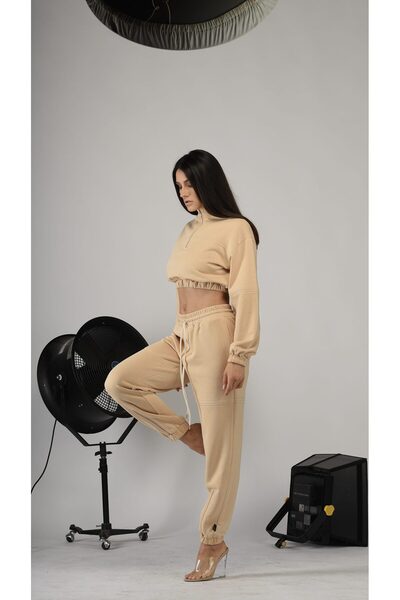 THE CLASSY INK CONTRAST Nude Track Jacket