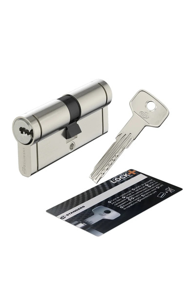 STANDERS Κύλινδρος από ορείχαλκο/νικέλιο, 6 ακίδες, 35 x 35 mm, 5 κλειδιά