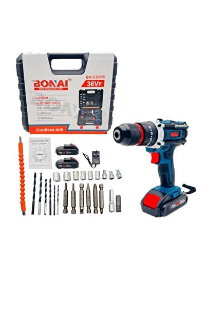 Bonai 36V Cordless Drill Set with 6 Bits, Flexible Extender, Car Polisher Att...
