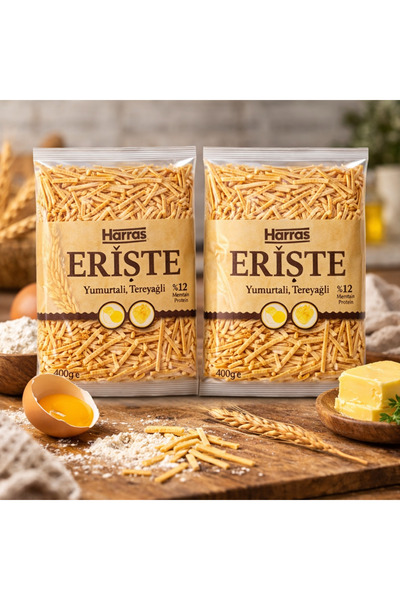 Harras Tereyağlı Yumurtalı Erişte 400 g x 2 Adet