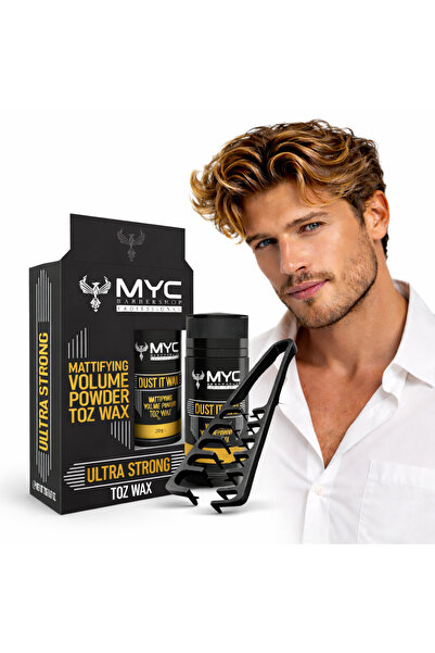 MYC Toz Wax 20g+ Saç Şekillendirici Tarak Seti | Mat Hacim Pudrası Ultra Güçl...