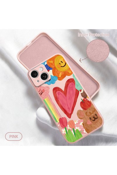 ucuc iPhone 15 Uyumlu İç Kadife Yüzey Kamera Koruması Anti-Darbe Silikon Kılı...