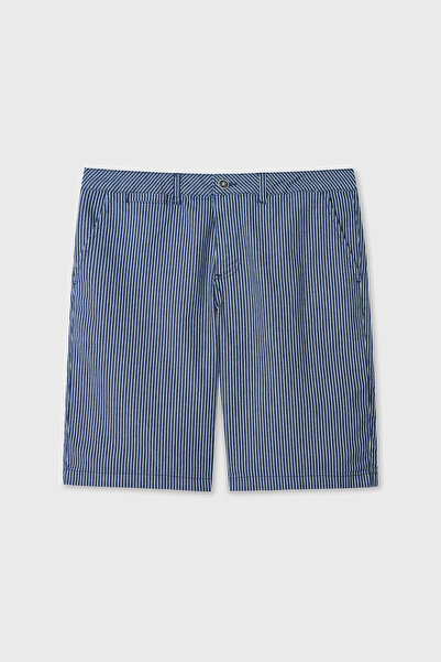 Mudo شورت تشينو مخطط بقصة مستقيمة