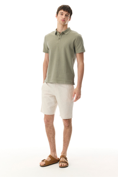 Mudo Polo Collar Knitted Short Sleeve T-Shirt