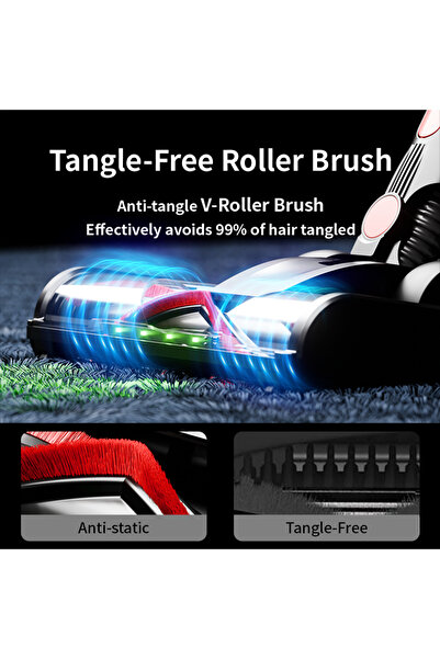 Yallabena Cordless Stick Vacuum 650W 40Kpa 3-Speed 1.2L Dust Cup,Rechargeable...