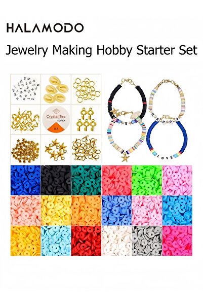 HALAMODO Mega Jewelry Making Hobby Starter Set with Sand Beads Letter Beads A...
