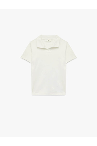 Koton bumbac piese basic Polo Guler Alb Băieți tricou 6SKB10091TK