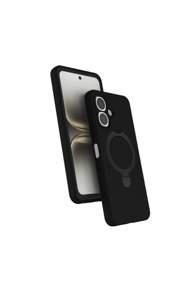 Paladyum Case غطاء سامارا أسود من السيليكون متوافق مع تكنو سبارك جو 2 مع حامل...