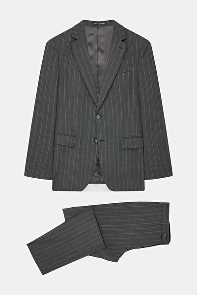 W Collection GRİ DÜĞMELİ TAKIM ELBİSE