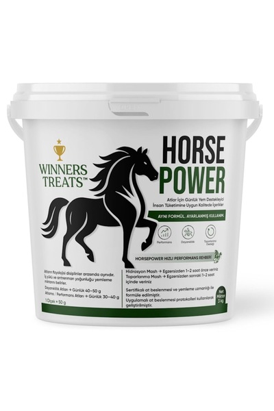 Winners Horsepower 3 kg kova – Besin Değeri Yüksek Günlük Yem Üstü Karışım (Human-Grade İçerikler)
