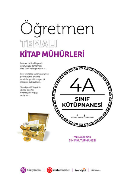 MühürMarket > Sınıf Kütüphanesi Öğretmen Kitap Mührü - Ex-libris - Kitap Damgası > MMOGR-041