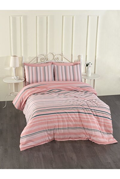 Rasel Tekstil طقم غطاء لحاف سيفيلا قطن قطعة مقاس 200x220 سم لون السلمون