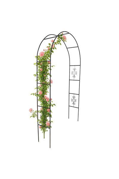 SERSIMO Decorative garden pergola for climbing plants with anchors, powder-co...
