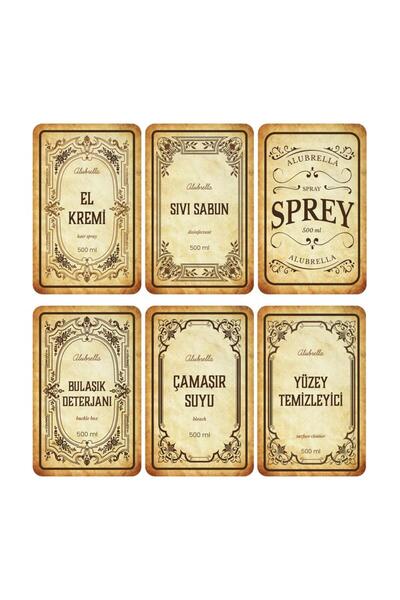 Alubrella Etichete pentru sticle de chihlimbar de uz general 6 bucăți