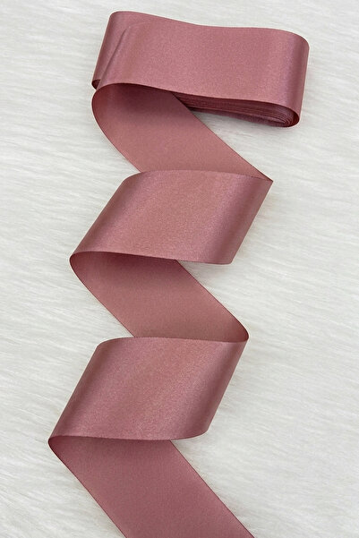 ZEYMERADE 6 cm Dried Rose Single-Sided Satin Ribbon 10 Meters, Bundle Dowry E...