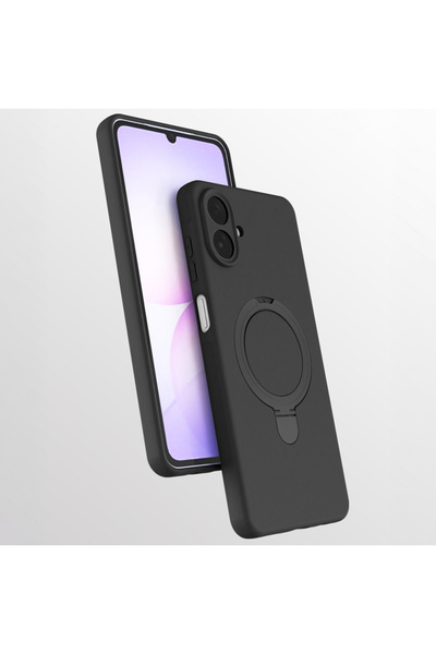 Paladyum Case غطاء سامارا من السيليكون الأسود متوافق مع حامل ماجسيف لهاتف سام...