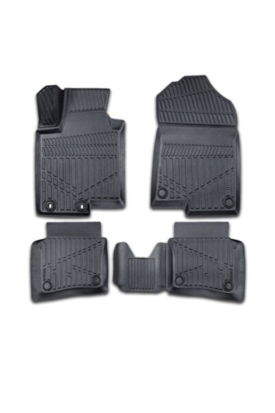 DELUXETUNING Car Mats Set Rubber Hyundai i20 2020-> 3D Tray Shape
