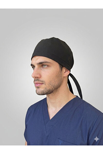 Asteks Siyah Unisex Ayarlanabilir Lastikli Likralı Bone